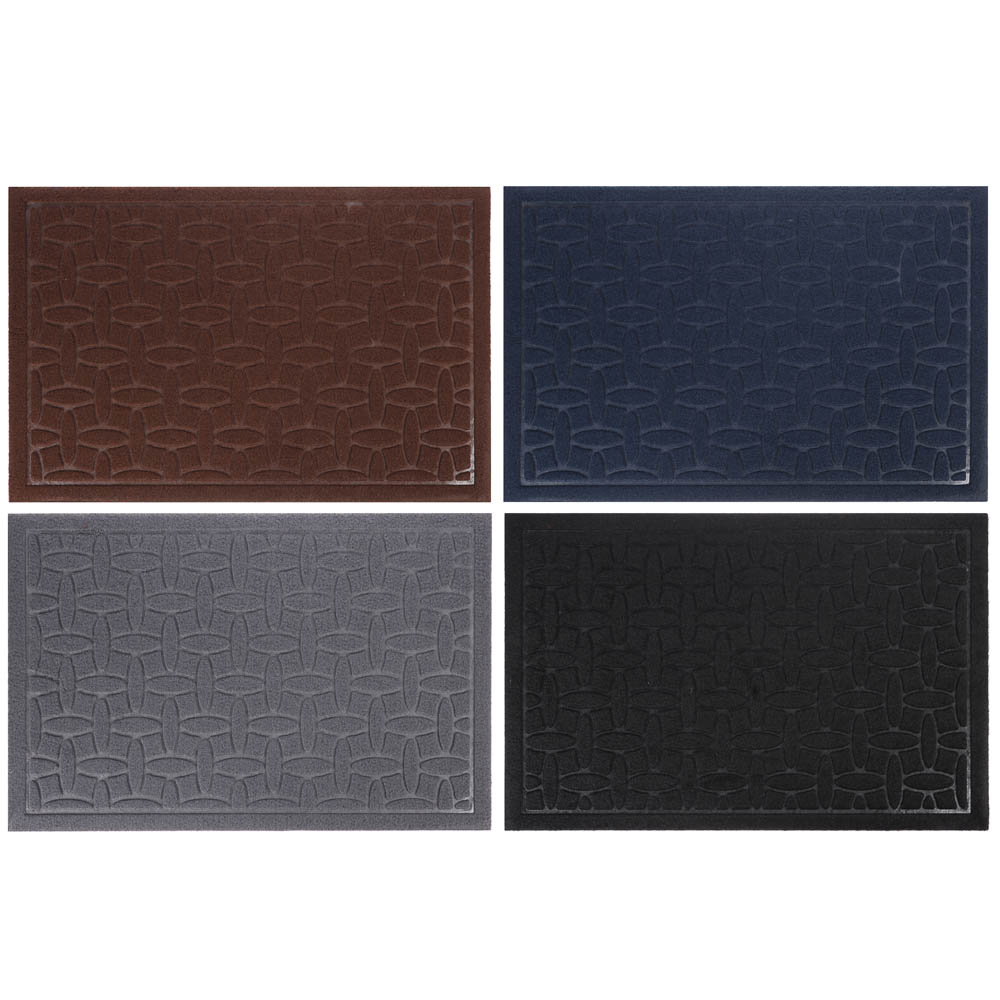 Коврик придверный тм VETTA, 39х59см, резиновый с ворсом, полиэстер, арт.№ 466-009