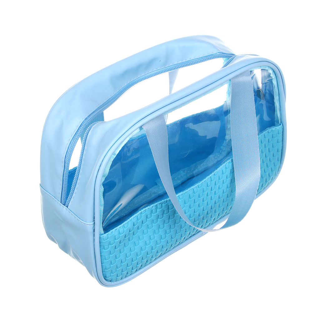 ЮL Косметичка банная с ручками, ПВХ, 24,5х16,5х7см, 3 цвета, арт.№ 364-258