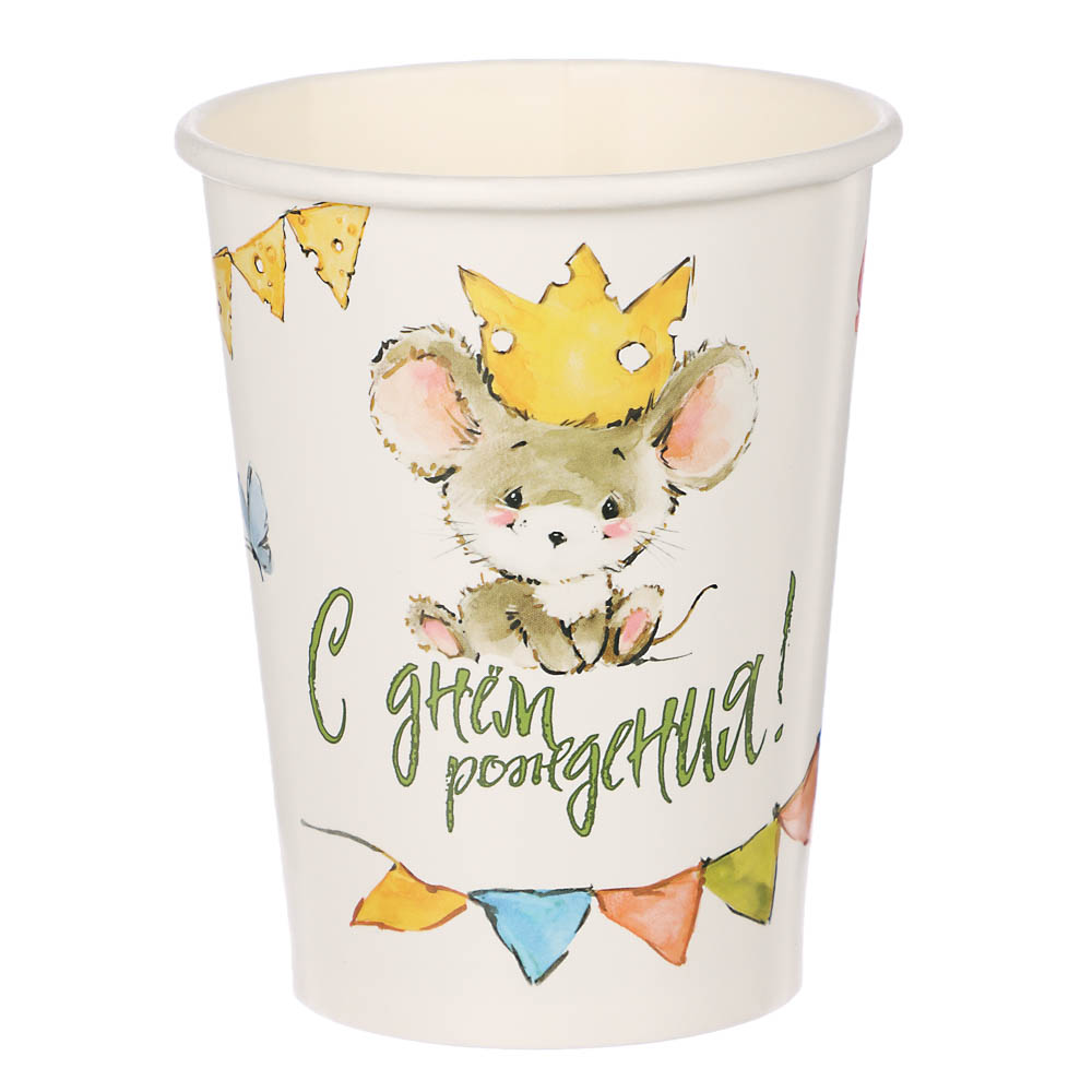 Стакан С ДР Мышонок 250мл 6шт/G, арт.№ 530-435