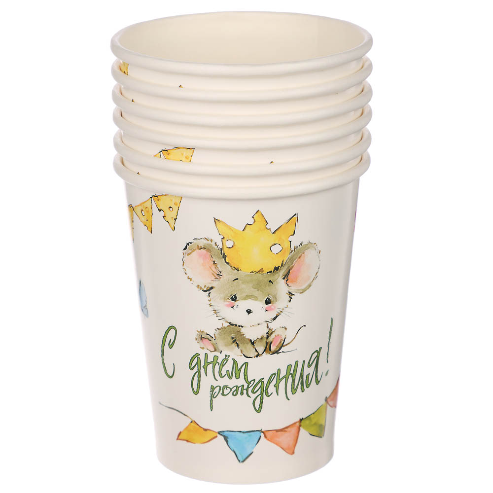 Стакан С ДР Мышонок 250мл 6шт/G, арт.№ 530-435