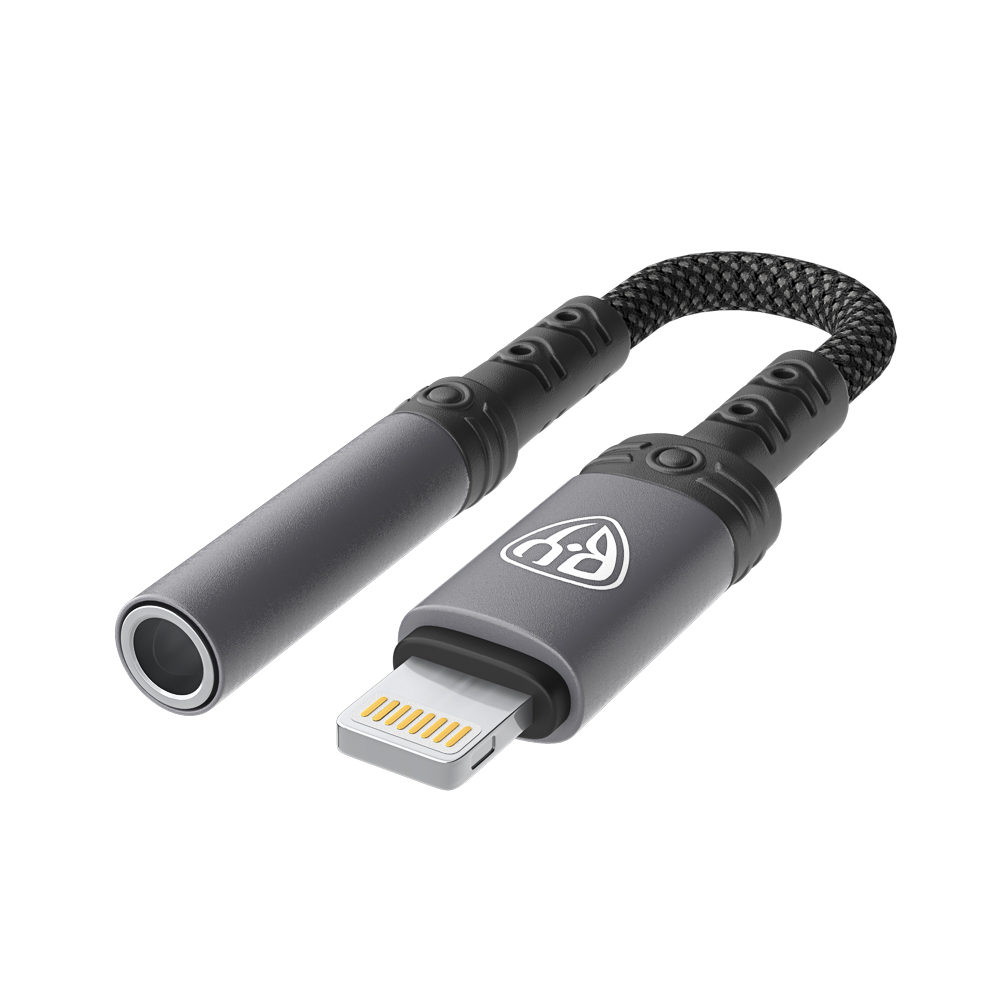 Переходник SoundCore iP-AUX (F) 3.5мм mini jack 4pin BY, 0,12 м, позолоченный, нейлон, черный, арт.№ 931-639