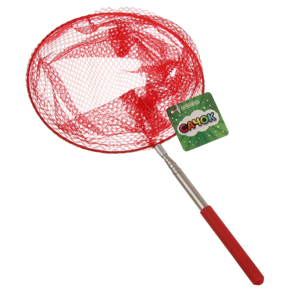 Сачок телескопический, ИГРОЛЕНД, 20х80см, сталь, полиэстер, PE, арт.№ 134-158