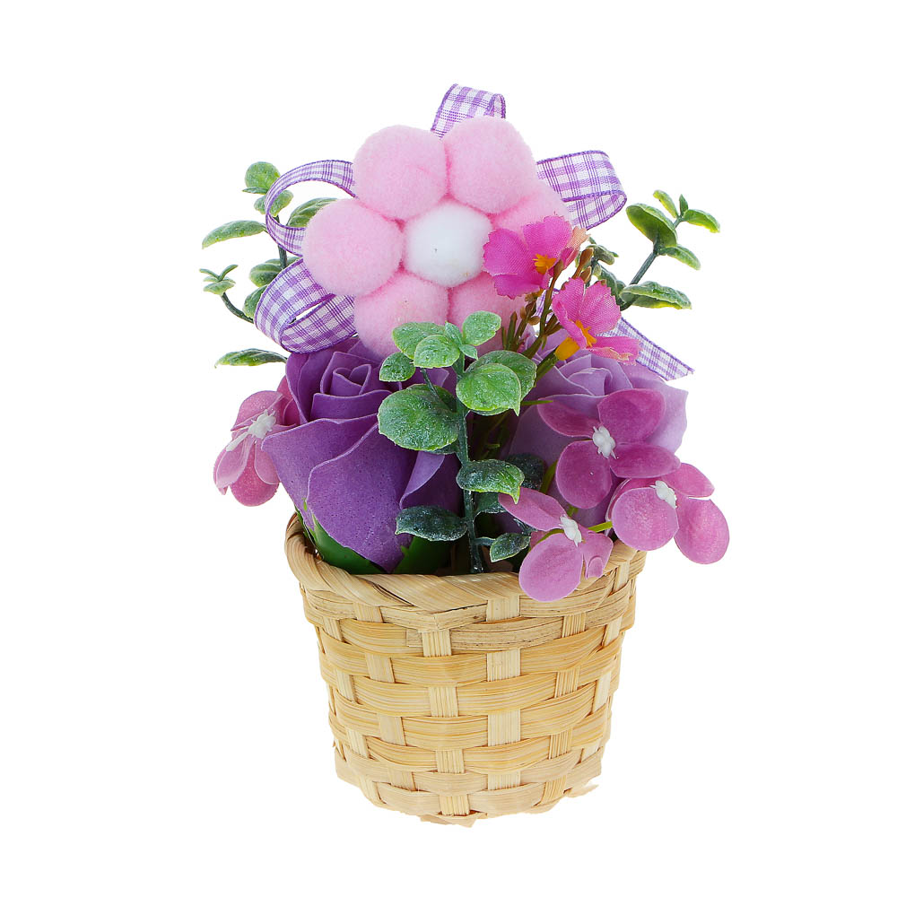 LADECOR Букет из мыльных лепестков, 16x12x12 см, 4 цвета, арт k-673, арт.№ 516-009