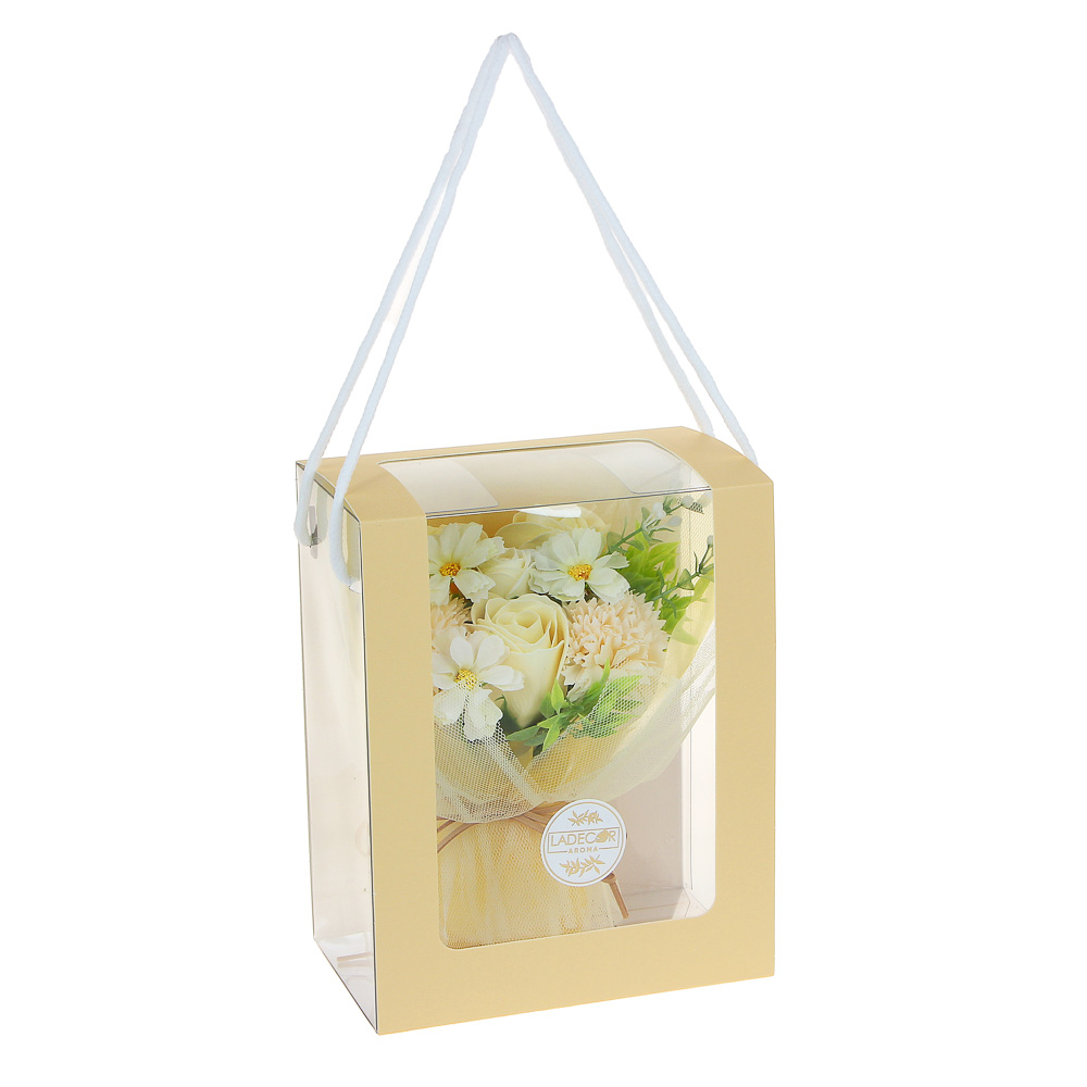 LADECOR Букет из мыльных лепестков, 20,5X16X10 см, 4 цвета, арт K-606, арт.№ 516-011