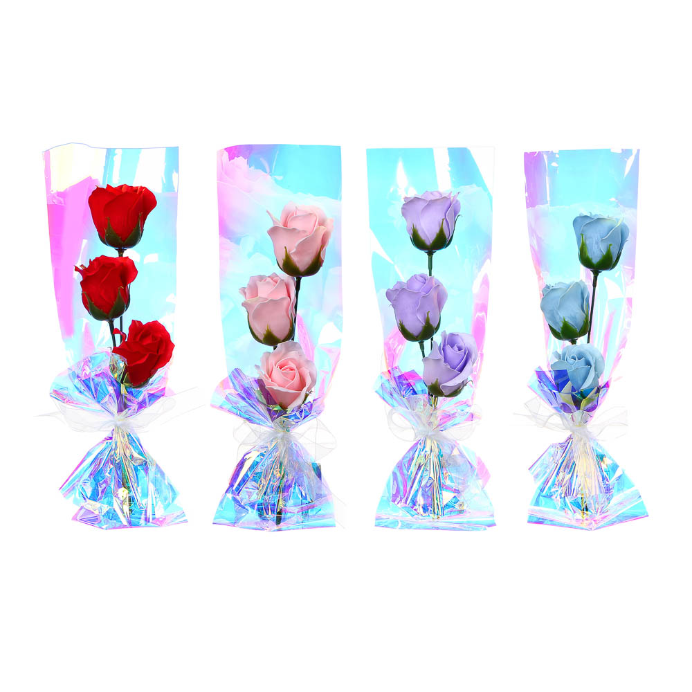 LADECOR Букет из мыльных лепестков, 8х8х35 см, арт k-686, 4 цвета, арт.№ 516-004