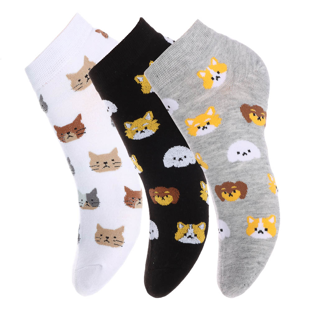 GALANTE Носки женские, р.23-25, 85% хлопок, 10% полиэстер, 5% спандекс, разноцветные, НН22-13, арт.№ 019-131