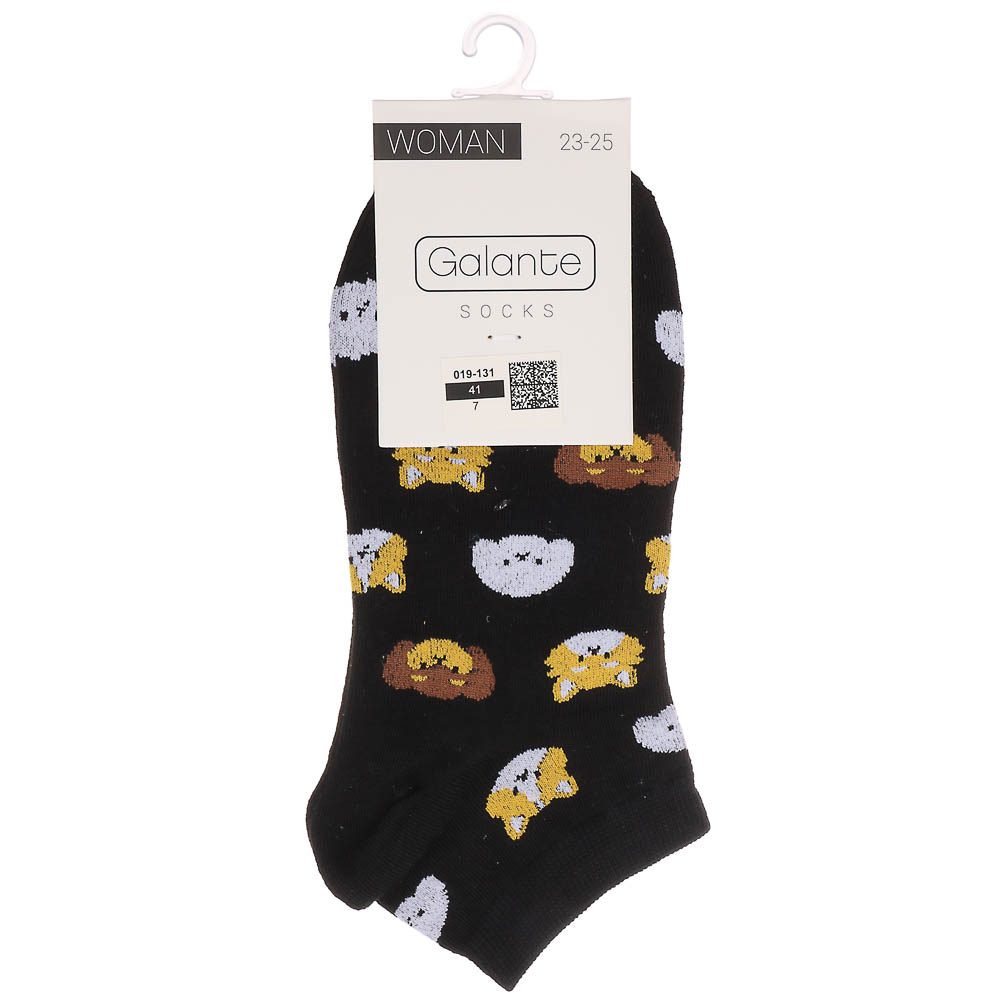 GALANTE Носки женские, р.23-25, 85% хлопок, 10% полиэстер, 5% спандекс, разноцветные, НН22-13, арт.№ 019-131