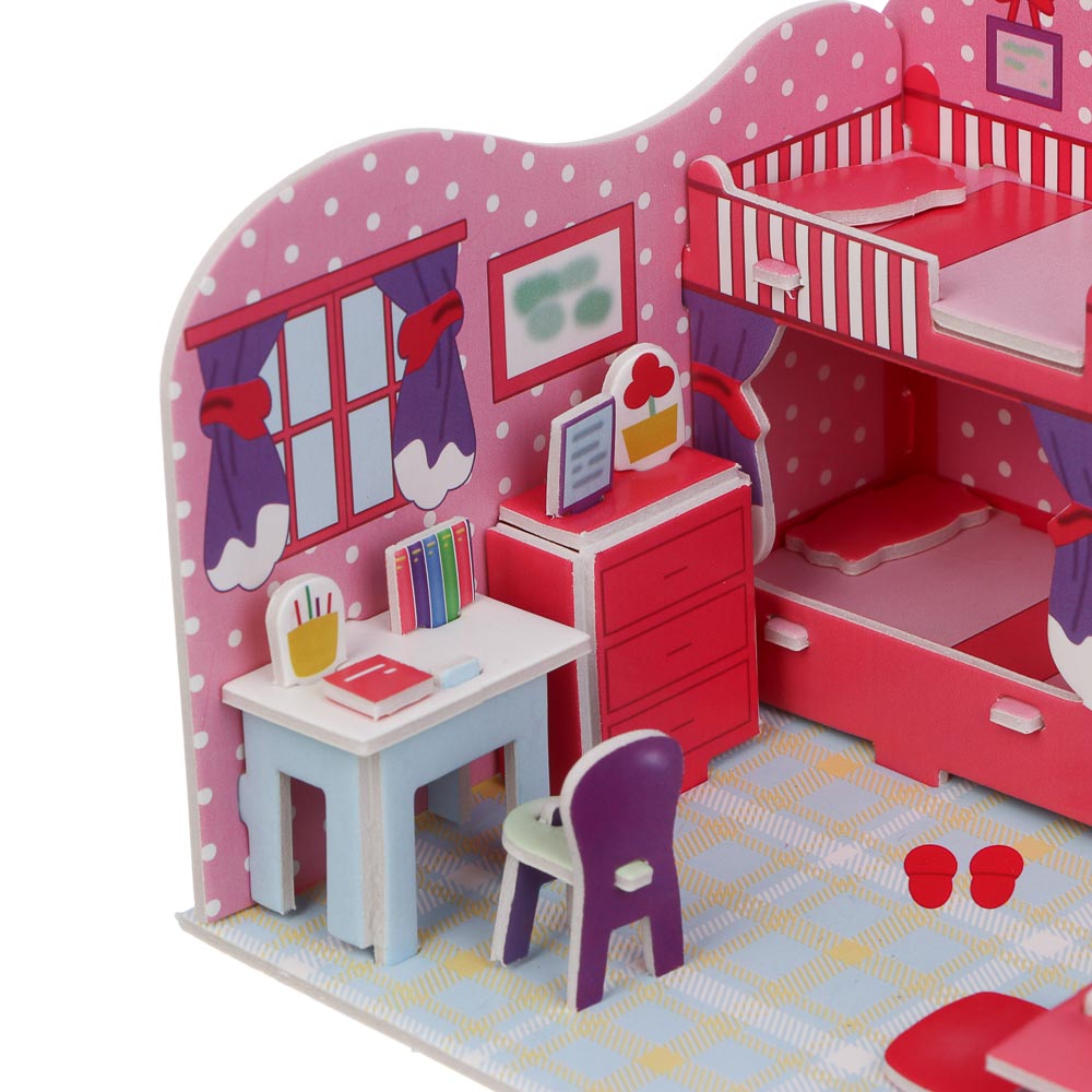 ХОББИХИТ Набор для творчества "Комната", EPS, бумага, 21х14,5см, 4 дизайна, арт.№ 287-449