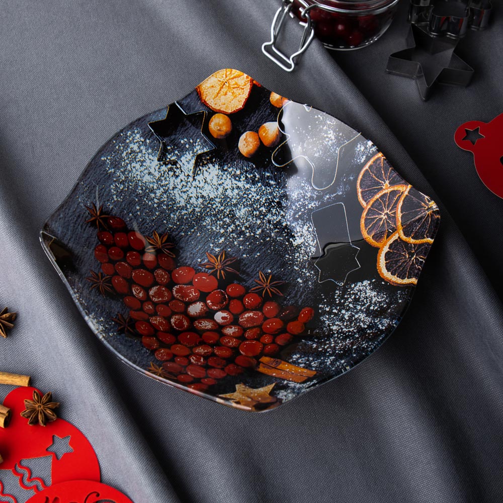 Ягодное ассорти Салатник квадратный, 20х5см, стекло, арт.№ 820-793