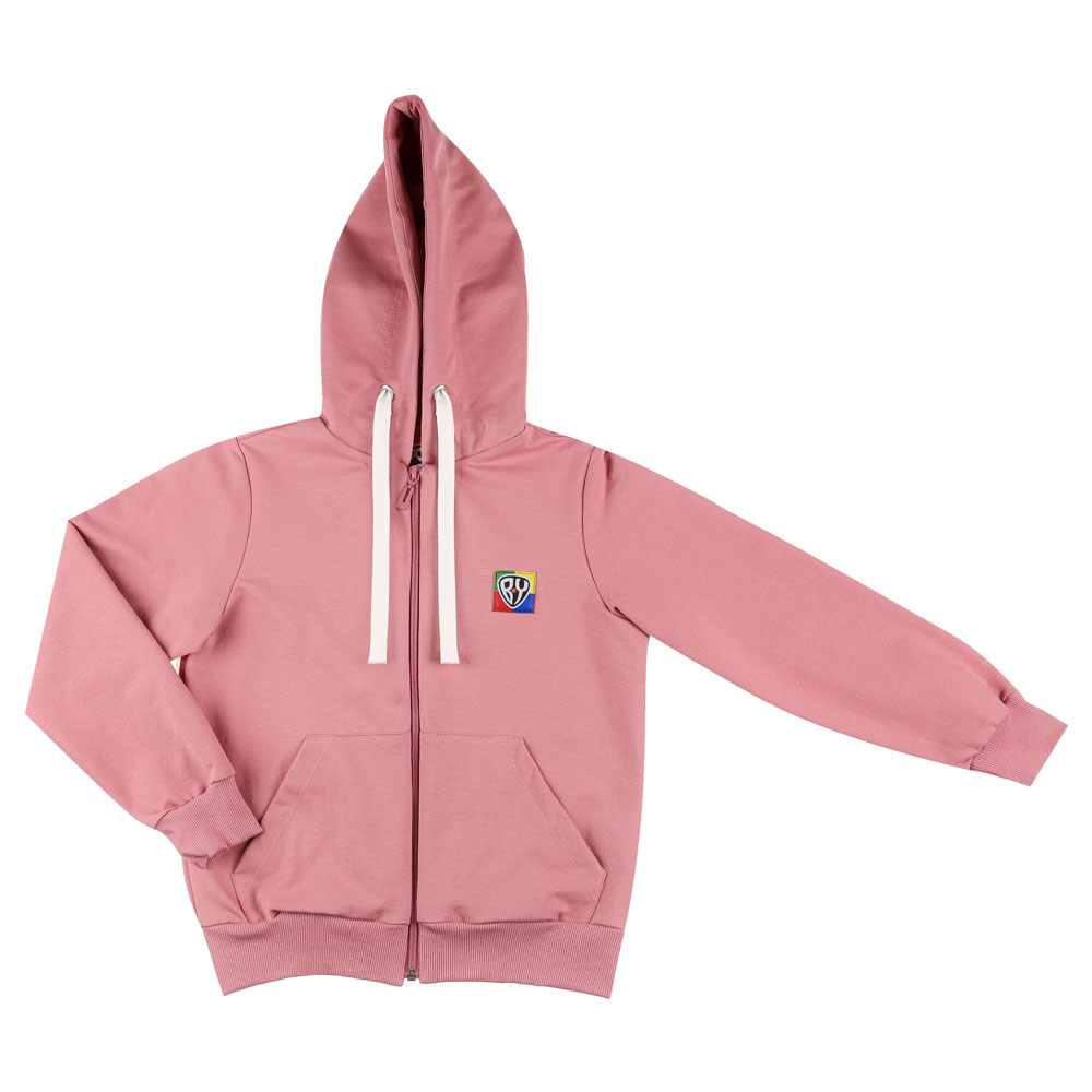 BY Basic Толстовка на молнии детская, хлопок, цвет розовый, размер 128, арт.№ 833-012