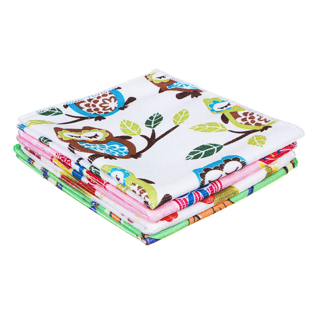 Салфетка из микрофибры тм VETTA, универсальная, 30x40см, 200г/кв.м., 4 дизайна, арт.№ 448-241