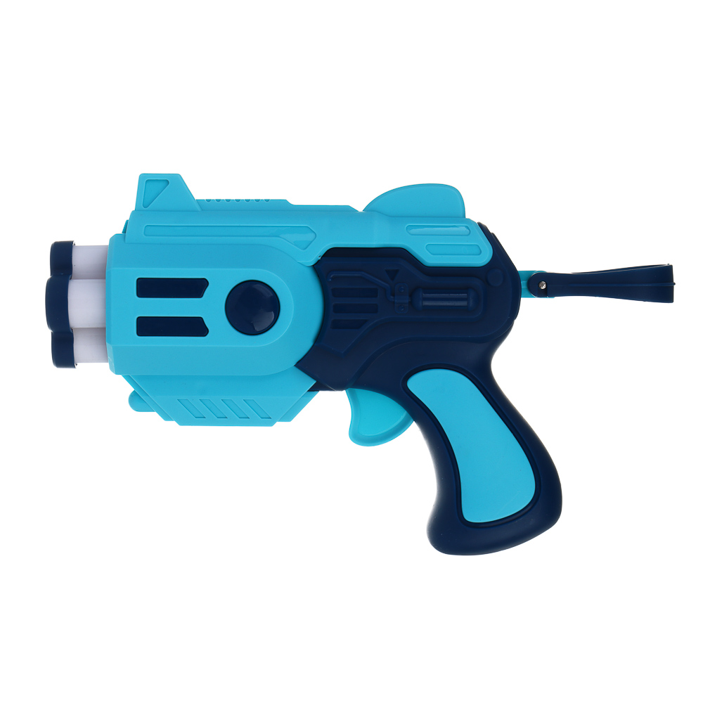 ИГРОЛЕНД Бластер "Техно", с мягкими патронами, 10 шт, ЭВА, ПП, 16,5х5,5х13 см, 3 дизайна, арт.№ 261-779