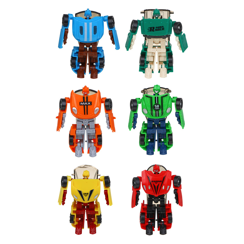 ИГРОЛЕНД Робот "Городские Автороботы", трансформируется в машину, ABS, 9х5х15 см, 6 дизайнов, арт.№ 296-120