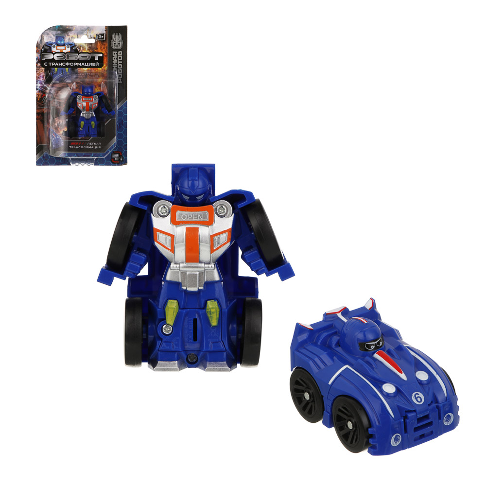 ИГРОЛЕНД Робот маленький, трансформируется в машину, ABS, 20х4,5х13, 4 диз., арт.№ 296-121