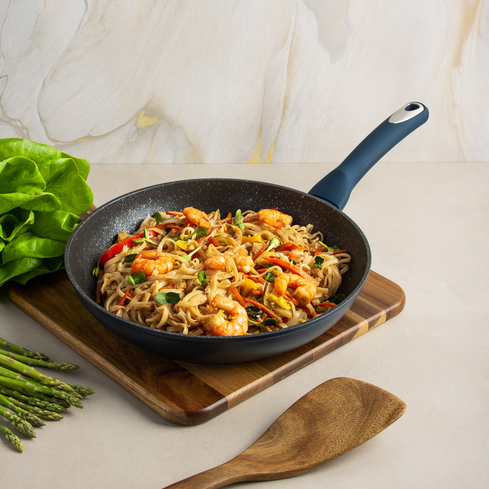 SATOSHI Ривьера Сковорода литая d28см, антипригарное покрытие мрамор, индукция, арт.№ 846-726