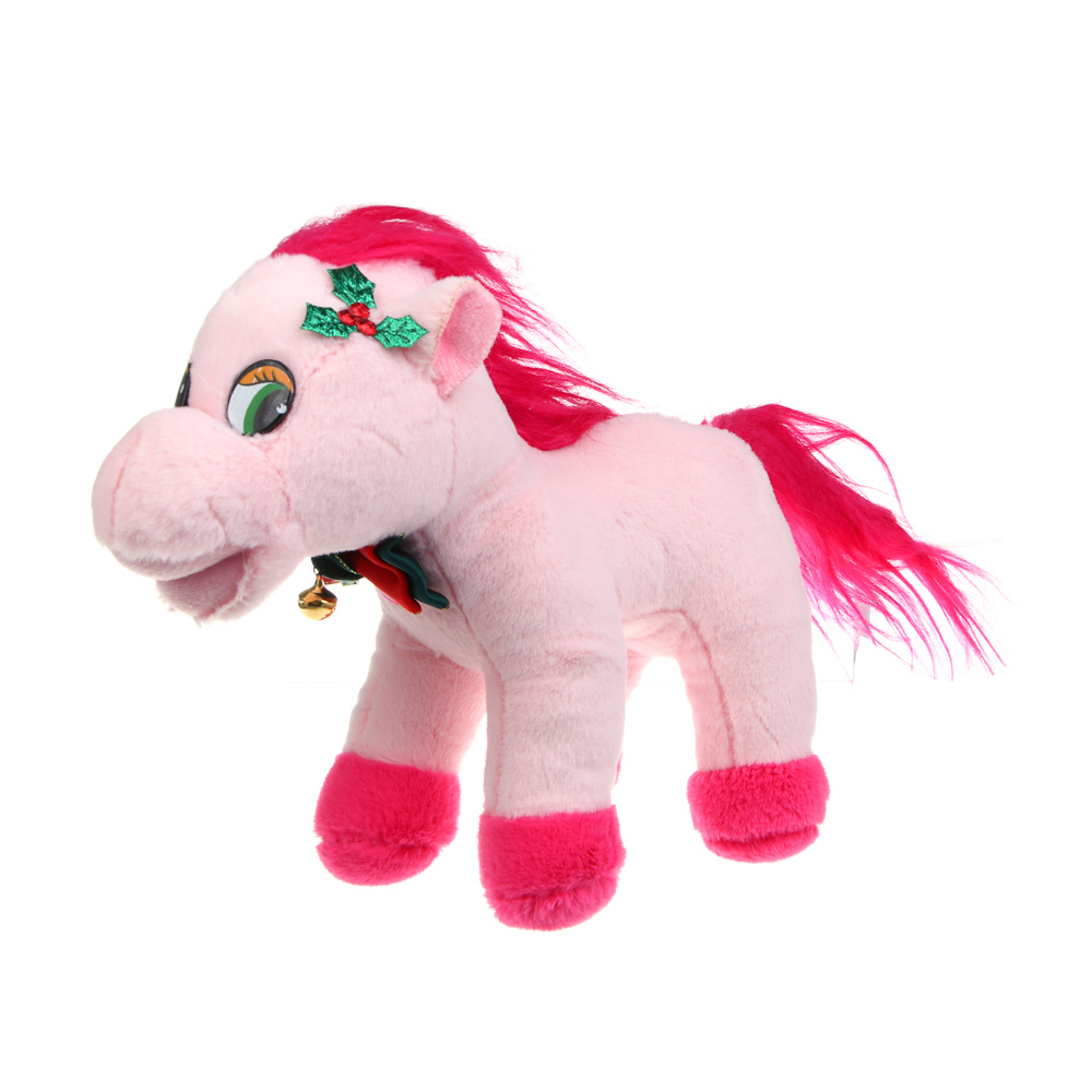 СНОУ БУМ Мягкий сувенир Лошадка 20x24x9 см, полиэстер, 4 дизайна, арт.№ 394-559