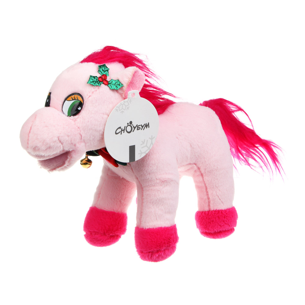 СНОУ БУМ Мягкий сувенир Лошадка 20x24x9 см, полиэстер, 4 дизайна, арт.№ 394-559