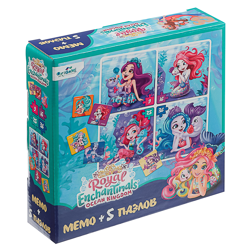 Энчантималс Игровой набор Мемо+5 пазлов, 18x5x18 см, арт.№ 285-253