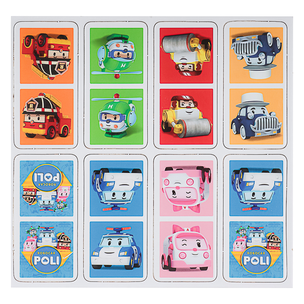 Робокар Поли Настольная игра Домино+пазл 18 элементов, 18x5x18 см, арт.№ 285-255