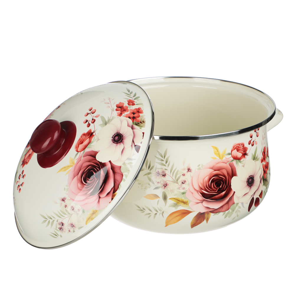 Кастрюля эмалированная VETTA Лаура, 24см, 5л, индукция, арт.№ 894-559