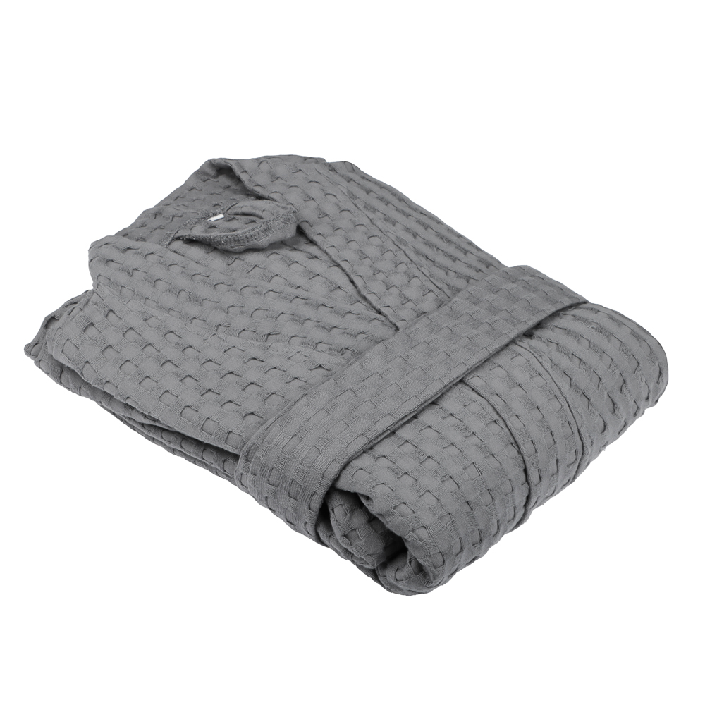 Халат вафельный one size PROVANCE Монблан, 100% хлопок, 300 г/м2, серый, арт.№ 484-202