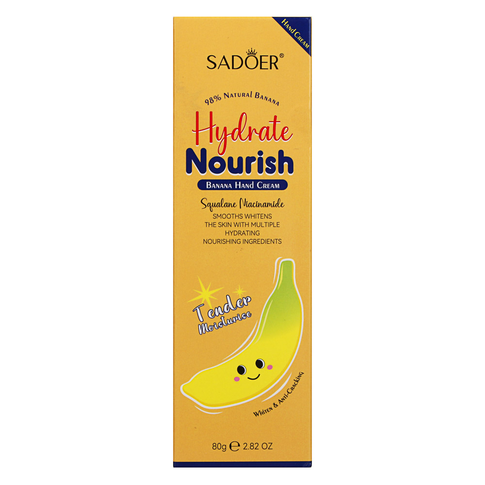 Крем для рук увлажняющий со скваланом и бананом тм Sadoer, 80 гр, арт.№ 022-223