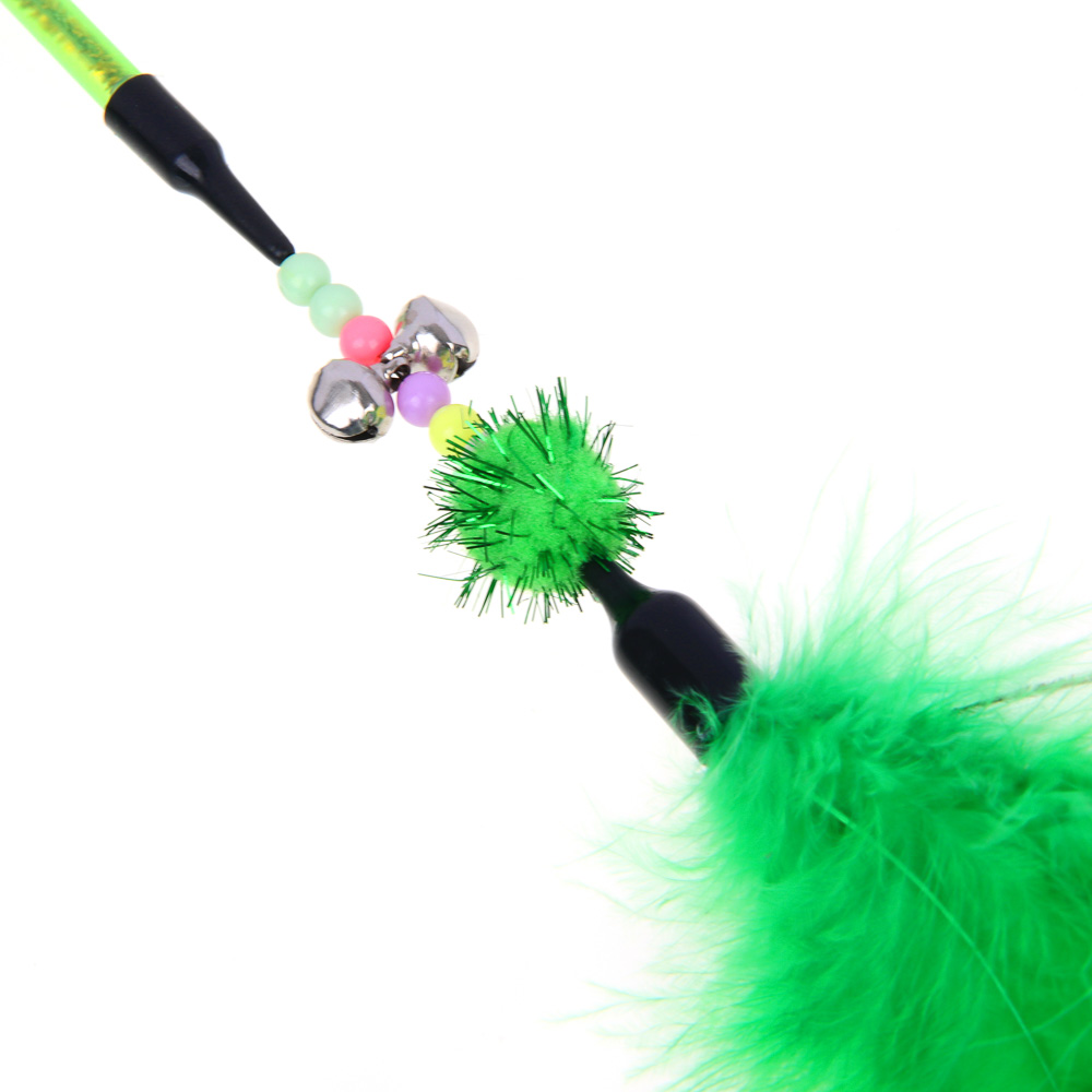 VETTA Игрушка дразнилка для домашних животных, пластмасса, перья, 49 см, арт.№ 273-285