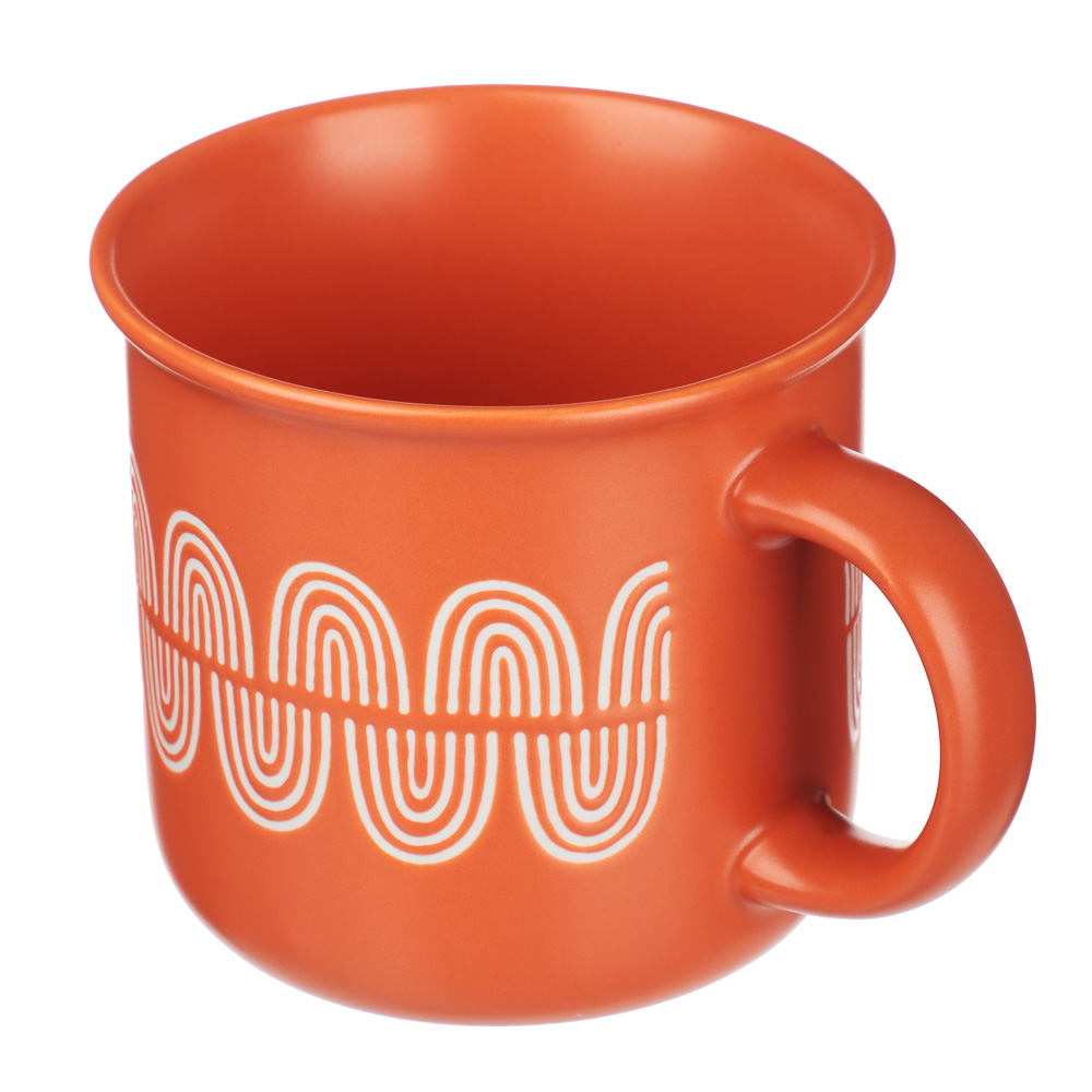 Кружка Ассорти тм MILLIMI, 370мл, 4 дизайна, фарфор, арт.№ 806-502