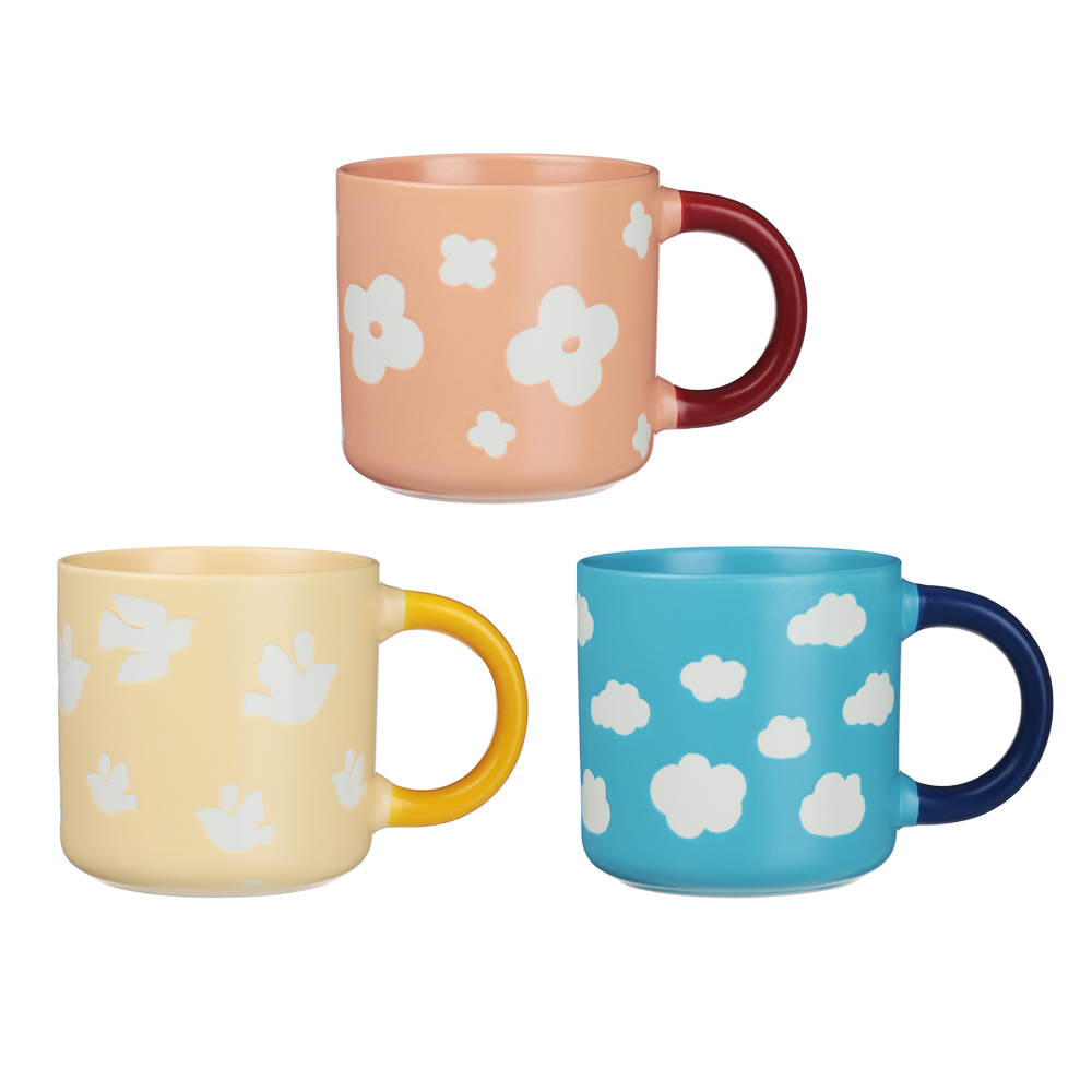 Кружка Софт тм MILLIMI, 440мл, 3 дизайна, фарфор, арт.№ 806-503