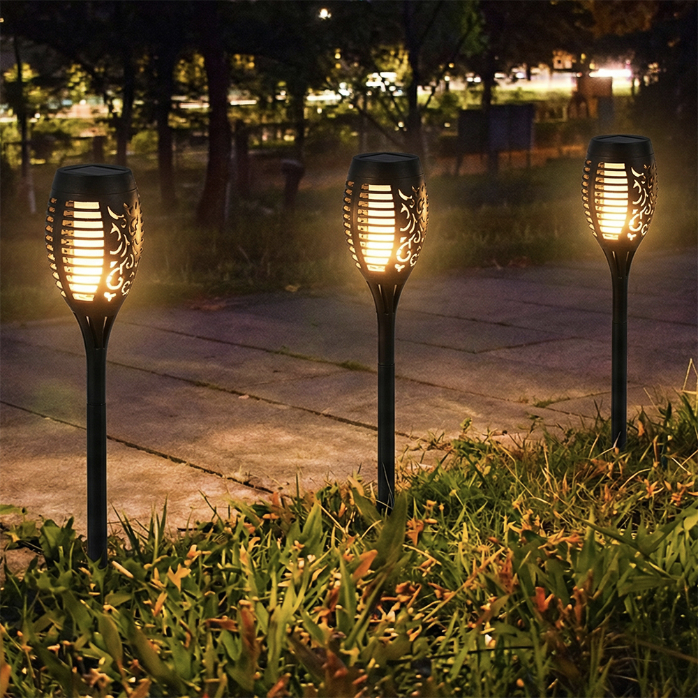 Светильник сад.на солн.батар.тм INBLOOM, 7.5х51см, 12LED, шамп.(пламя), 2/3AAA200mAh Ni-MH, 1реж.,PP, арт.№ 475-347