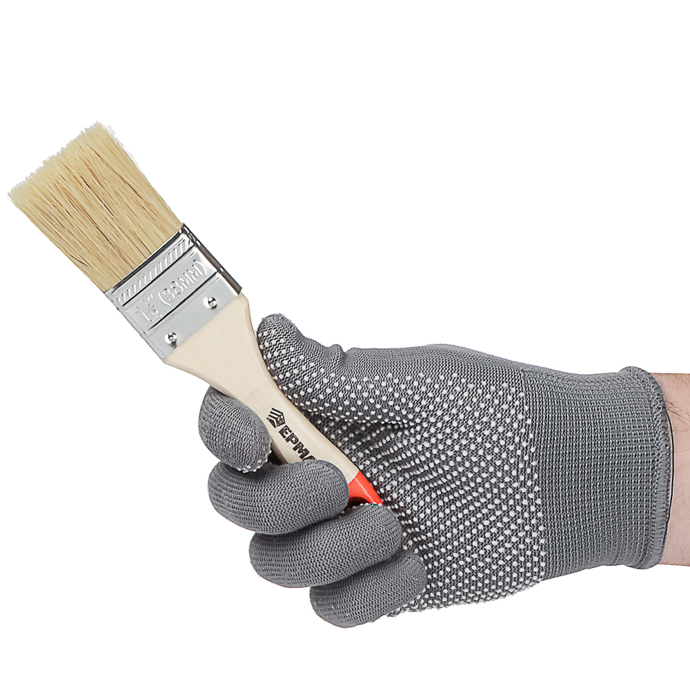 ЕРМАК Кисть малярная плоская "Стандарт" нат. щетина 1,5" (38мм), арт.№ 682-010