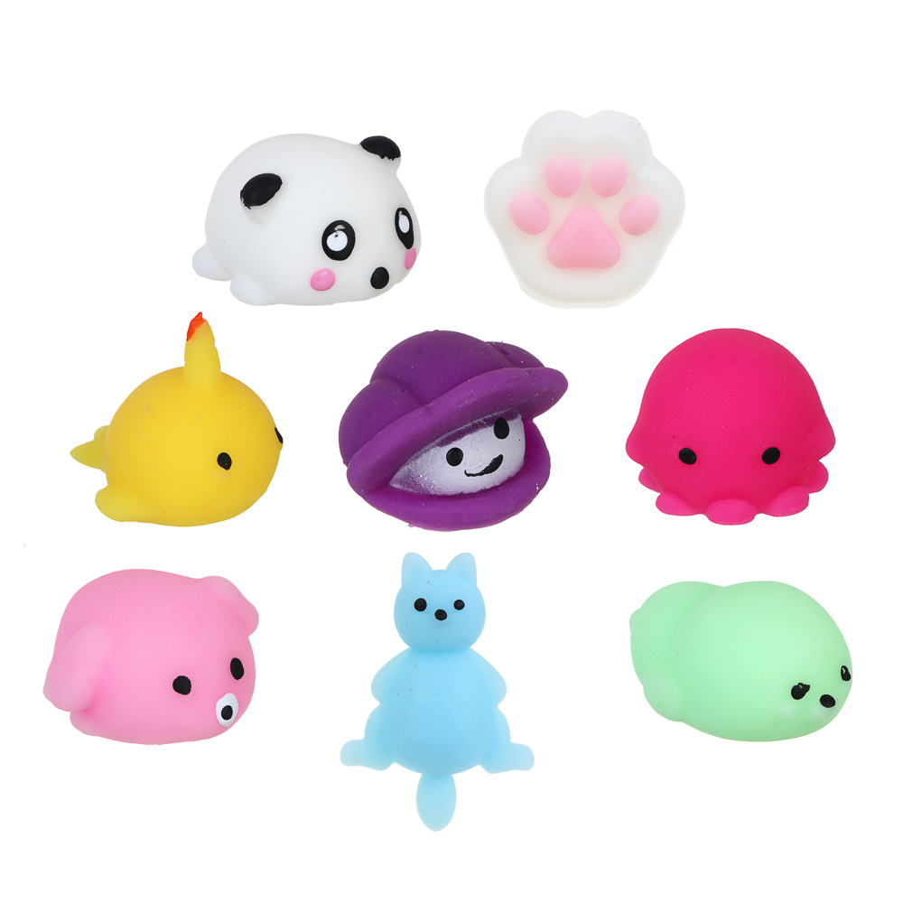 Игрушка сюрприз "Мялки в яйцах", 8 штук, 37,5х10,5х24,5см, TPR, PVC, арт.№ 274-283