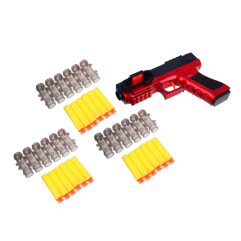 ИГРОЛЕНД Пистолет с мягкими патронами, патрон.лентой "Ночной дозор" ABS, PS, PP, PVC, TRP, 21,5х7х16 см, арт.№ 261-751