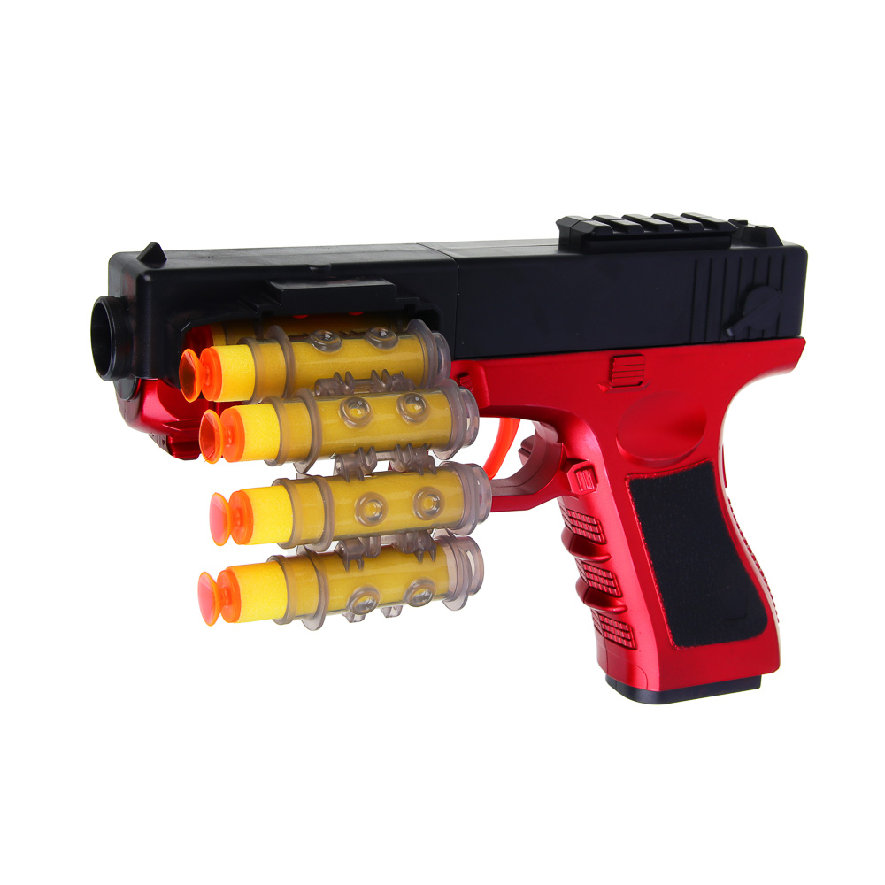 ИГРОЛЕНД Пистолет с мягкими патронами, патрон.лентой "Ночной дозор" ABS, PS, PP, PVC, TRP, 21,5х7х16 см, арт.№ 261-751