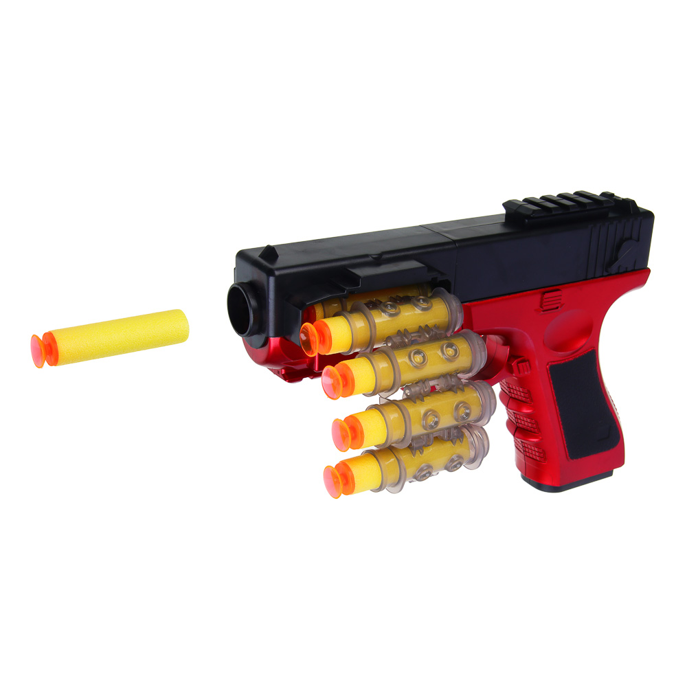 ИГРОЛЕНД Пистолет с мягкими патронами, патрон.лентой "Ночной дозор" ABS, PS, PP, PVC, TRP, 21,5х7х16 см, арт.№ 261-751