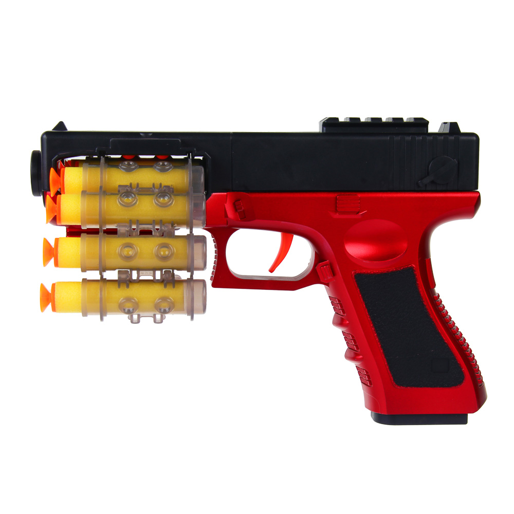 ИГРОЛЕНД Пистолет с мягкими патронами, патрон.лентой "Ночной дозор" ABS, PS, PP, PVC, TRP, 21,5х7х16 см, арт.№ 261-751