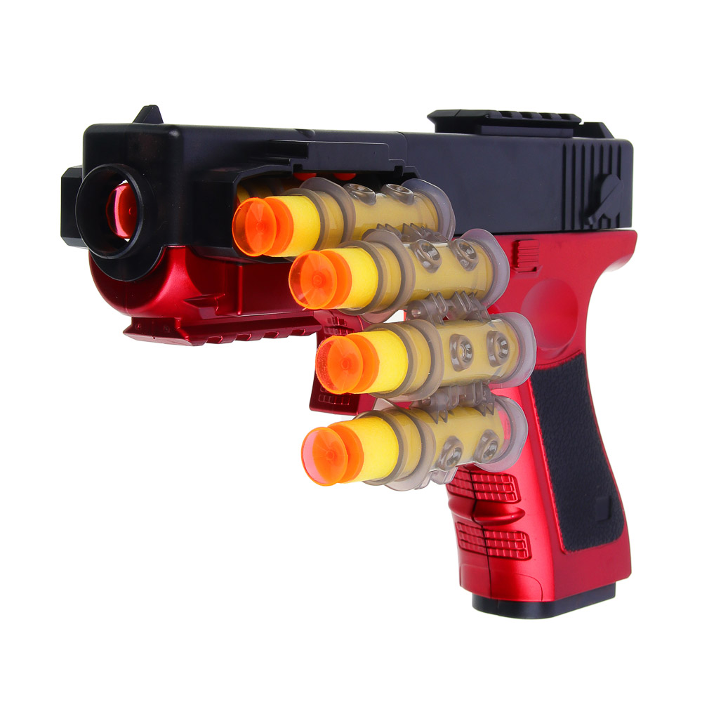 ИГРОЛЕНД Пистолет с мягкими патронами, патрон.лентой "Ночной дозор" ABS, PS, PP, PVC, TRP, 21,5х7х16 см, арт.№ 261-751