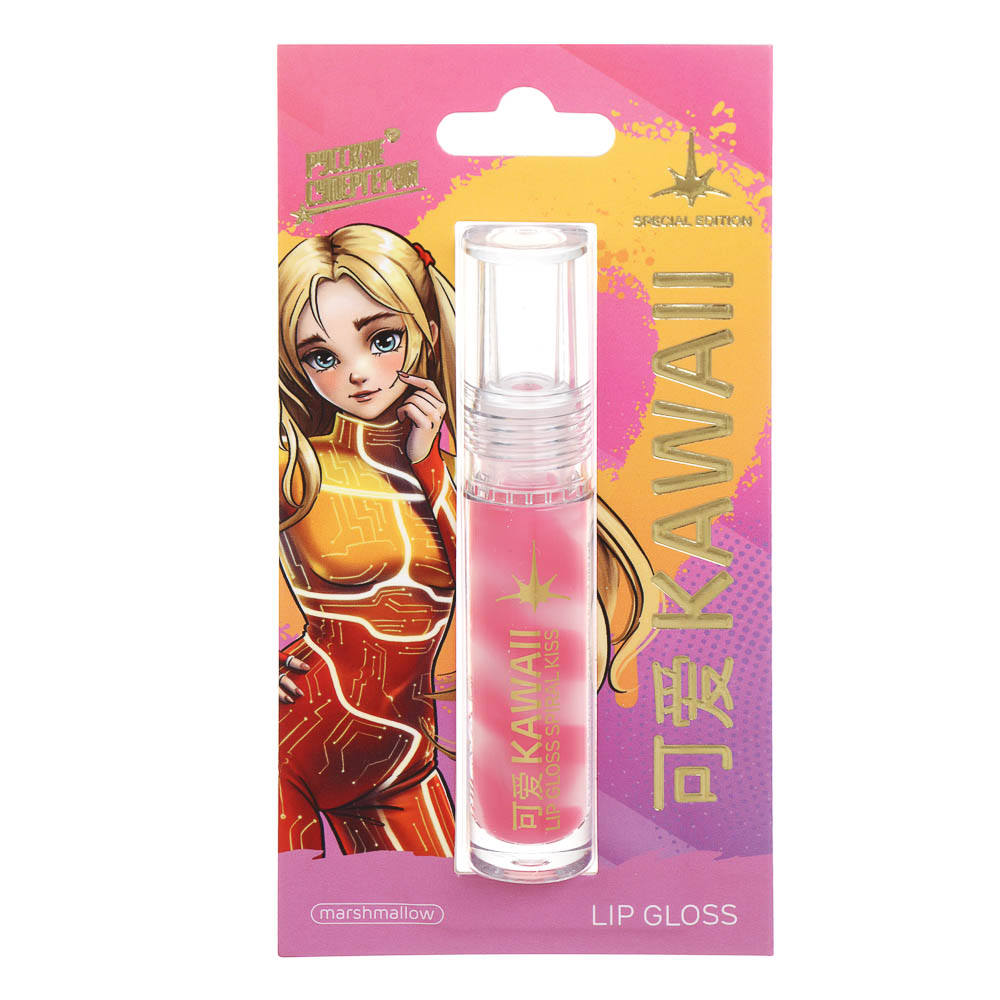 BY Русские Супергерои Заря Каваи Блеск для губ двухцветный спираль, 3,8 мл, 3 тона, арт.№ 330-580