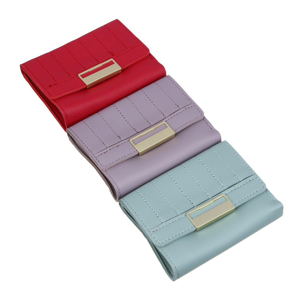 ЮL Форева Кошелек женский мини для карт и купюр на кнопке, ПУ, 11,5х9х2см, 3 цвета, КЖ24-48, арт.№ 303-055