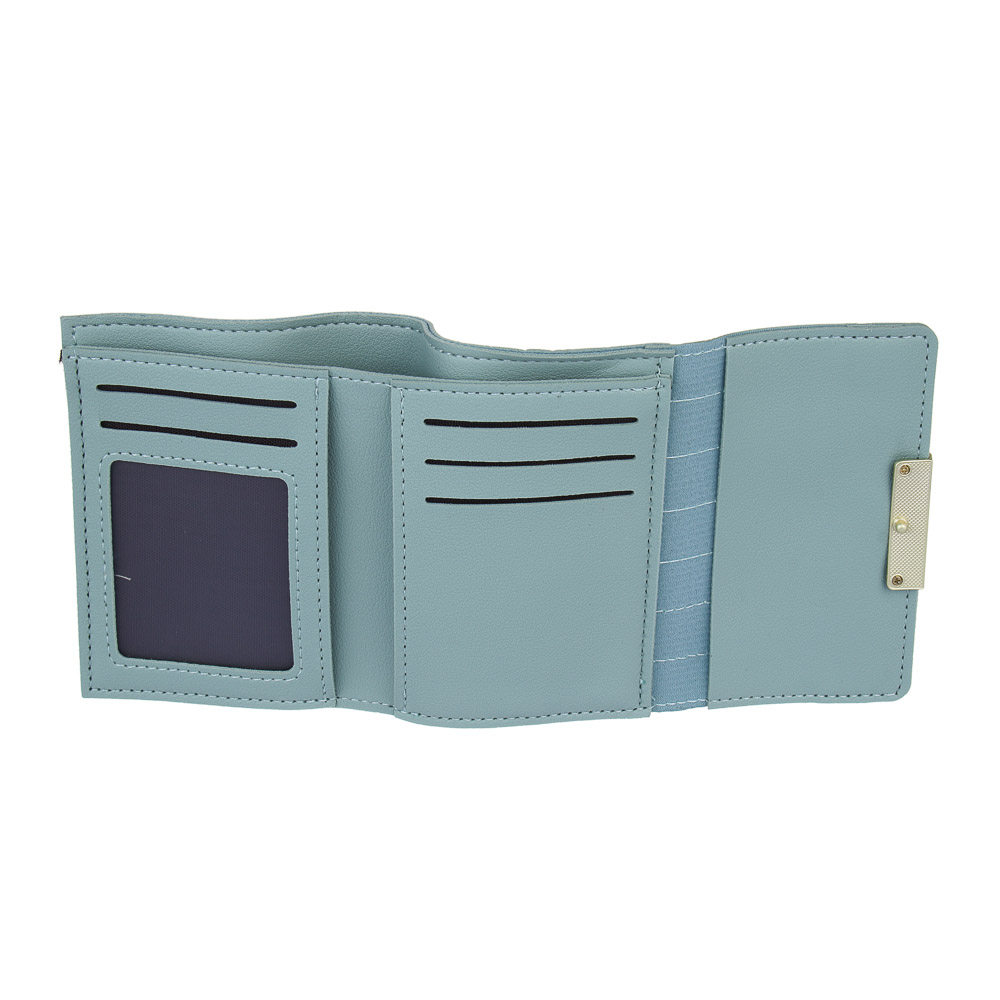 ЮL Форева Кошелек женский мини для карт и купюр на кнопке, ПУ, 11,5х9х2см, 3 цвета, КЖ24-48, арт.№ 303-055