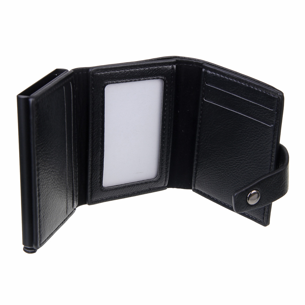 ЮL Даркус Набор портмоне с жестким картхолдером и обложка для паспорта, полиуретан, черный, КЖ24-46, арт.№ 303-056