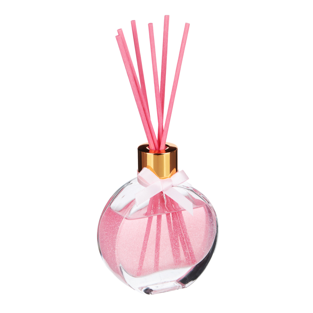 LADECOR Аромадиффузор 50мл с цветными палочками и глиттером, 4 вида, арт.№ 412-083