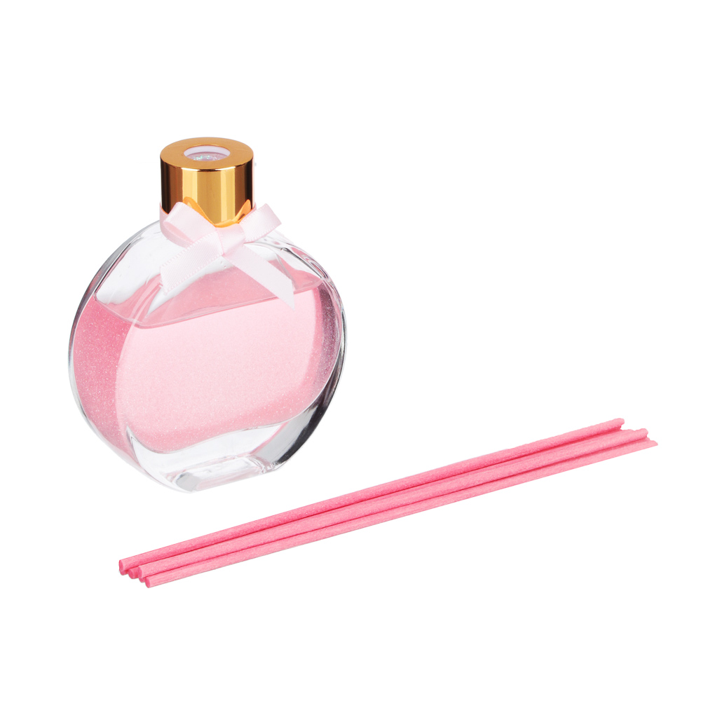 LADECOR Аромадиффузор 50мл с цветными палочками и глиттером, 4 вида, арт.№ 412-083