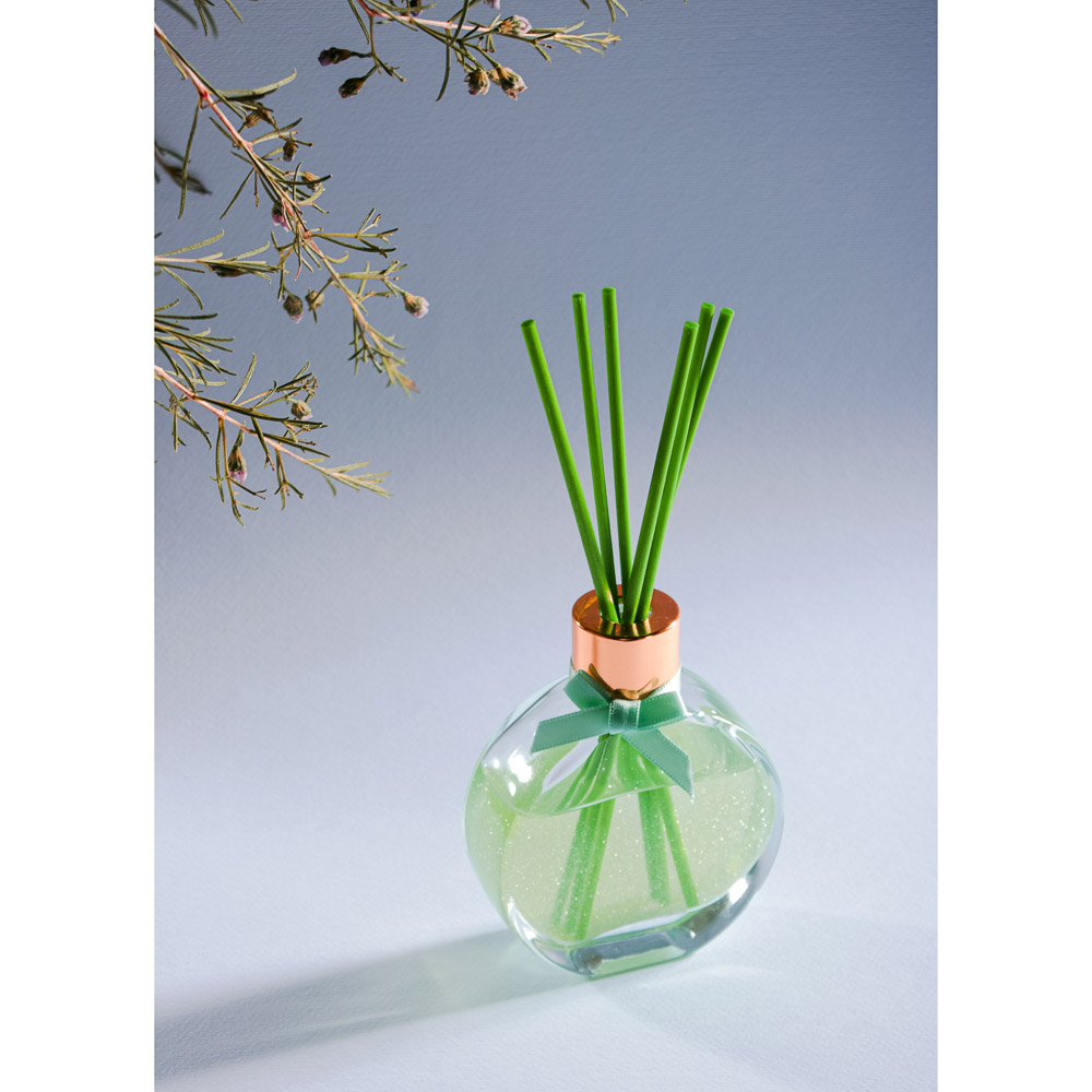 LADECOR Аромадиффузор 50мл с цветными палочками и глиттером, 4 вида, арт.№ 412-083