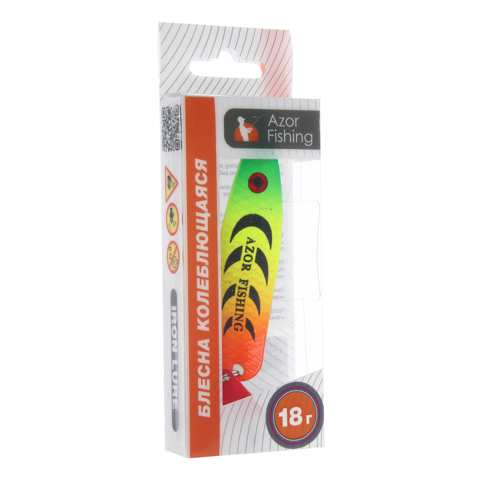 Блесна колеблющаяся тм AZOR FISHING, тип Циклоп, 18 гр., 5 цветов, арт.№ 145-111
