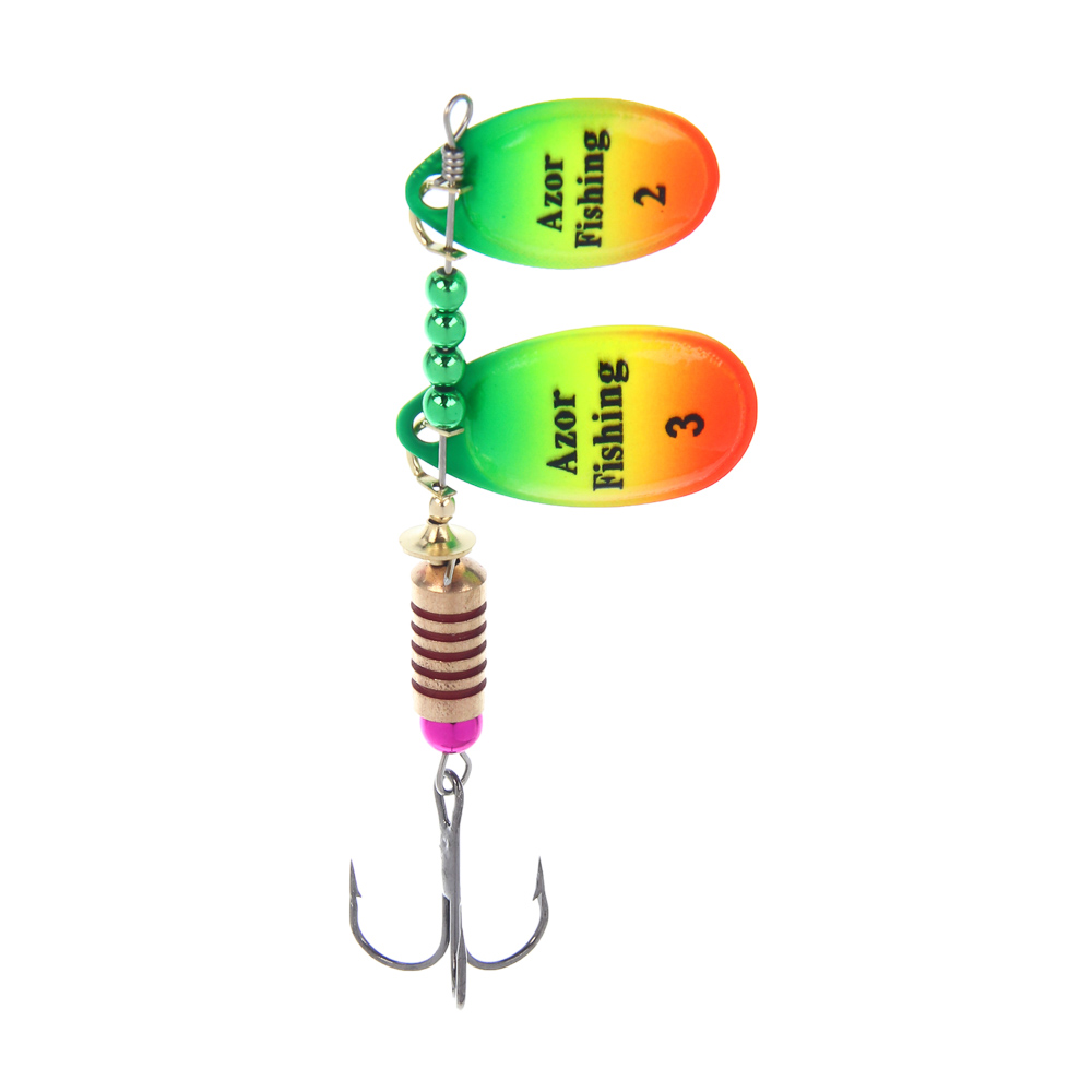 Блесна вращающаяся "Тандем" тм AZOR FISHING, 2 лепестка, 12гр., 5 цветов, арт.№ 145-132