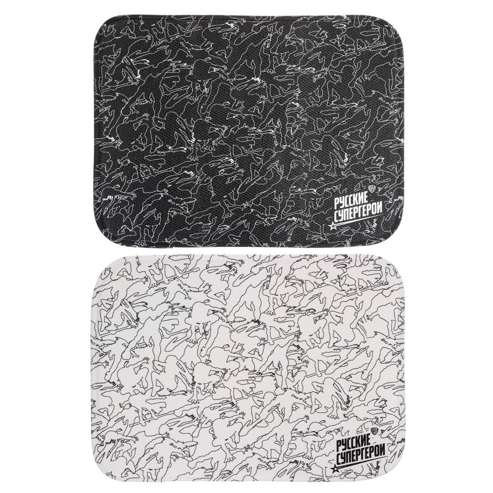 BY Русские Супергерои Салфетка для сушки посуды из микрофибры, 30x40см, 300г/кв.м, арт.№ 485-179