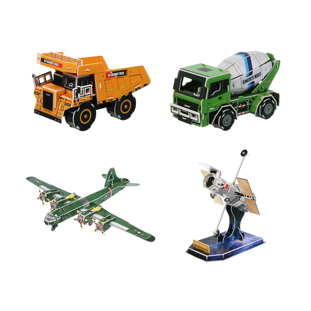 ХОББИХИТ Набор для творчества 3D модель сборная 14х21см, EPS, бумага, 4 дизайна, арт.№ 287-452