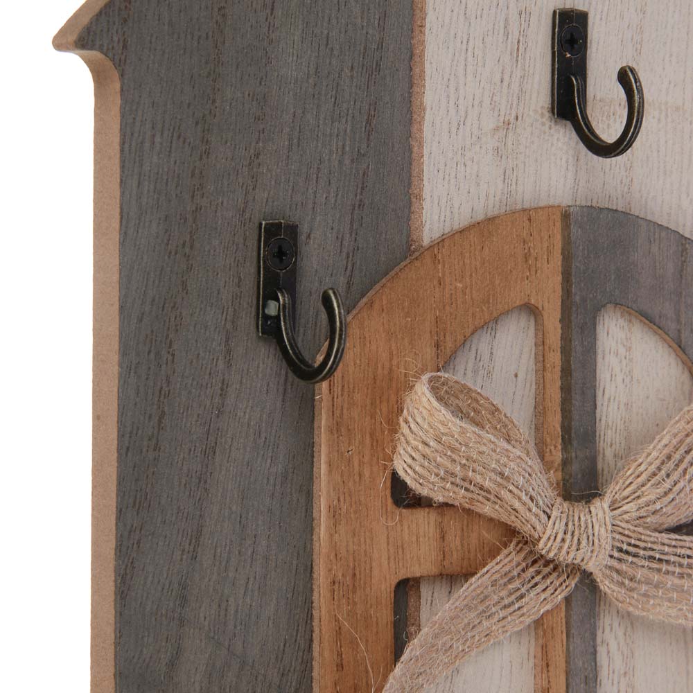 Ключница открытого типа на 3 крючка, 26х18,5х3 см, МДФ, металл, арт.№ 510-037