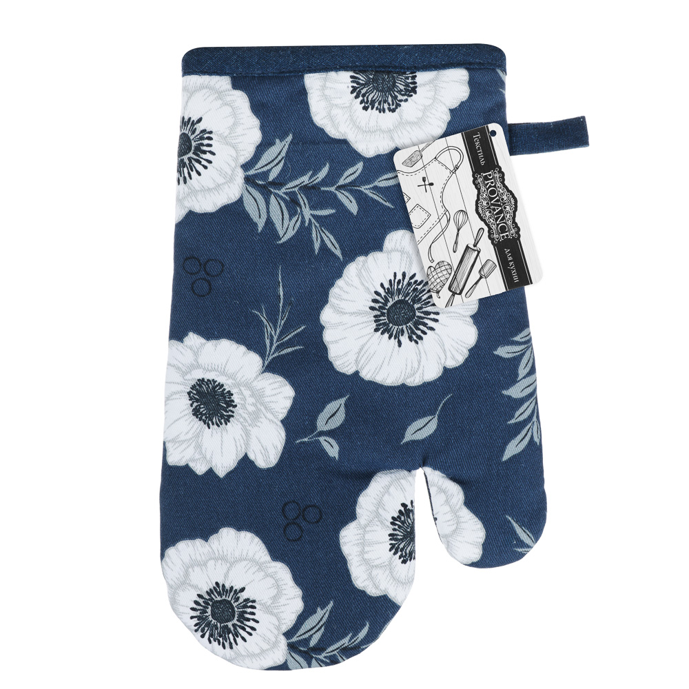 PROVANCE Нэви Прихватка-варежка, 100% хлопок, 18х29см, синий, 3 цвета, арт.№ 493-135